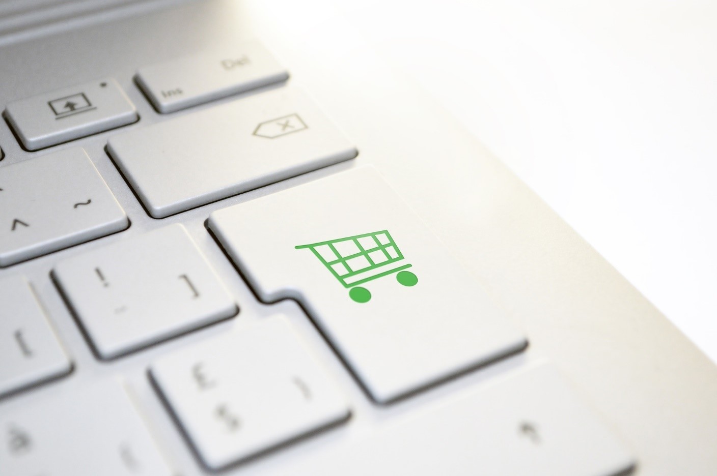 Online shopping, keyboard
